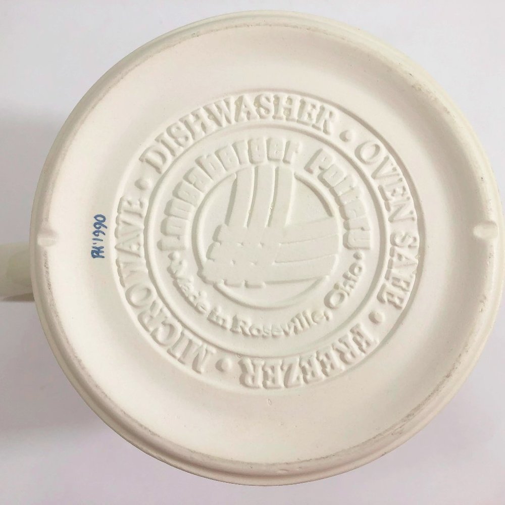 EUC Longaberger Pottery Woven Traditions Blue 2 QT 1990 USA Handmade - Picture 12 of 12